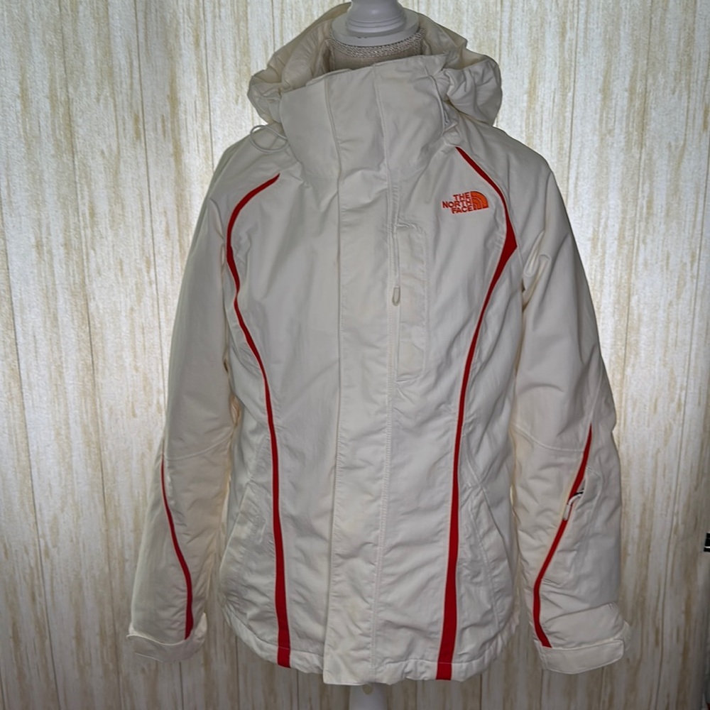 White and Orange 2 in 1 Ski Jacket (North Face)